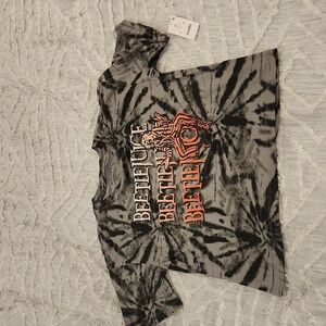 Black & gray tie dye Beetlejuice t-shirt size XL, new with tags!